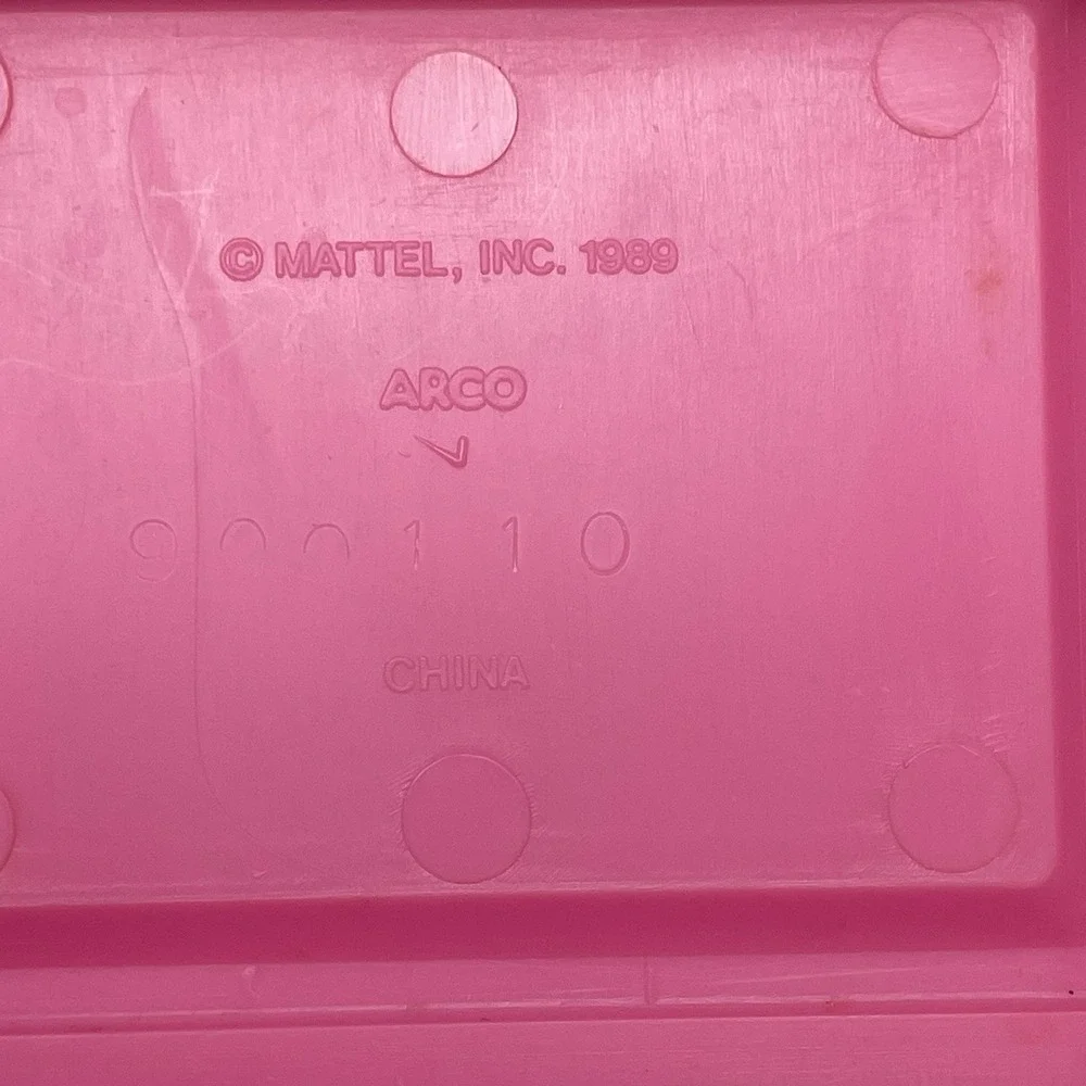 Vtg 1989 Barbie Home Entertainment Center Pink Stereo TV Speakers Mattel‎ Arco